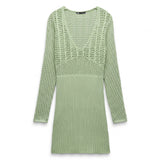 Knitted hollow-out dress