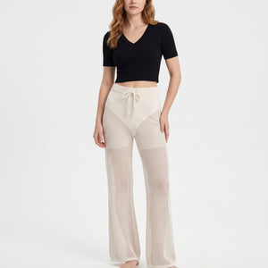 hollow-out pants