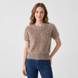 Feather yarn short sleeve